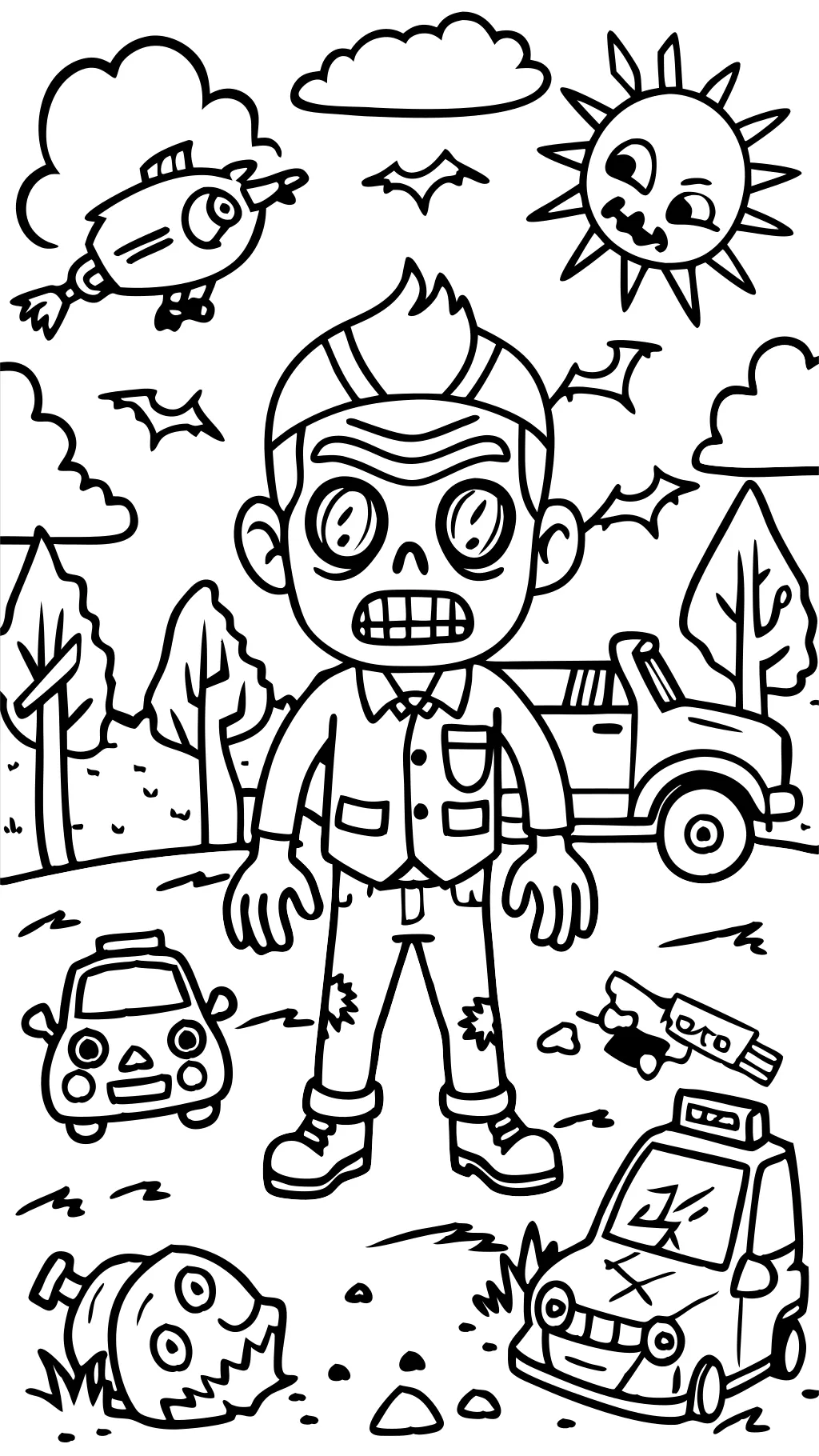 zombies 3 coloring pages